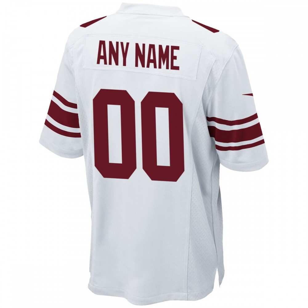 New York Giants Nike Custom Game Jersey - White-GridironStore